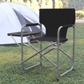 Flash Furniture Black Folding Directors Chair-Cupholder Side Table JJ-CC305-BK-GG